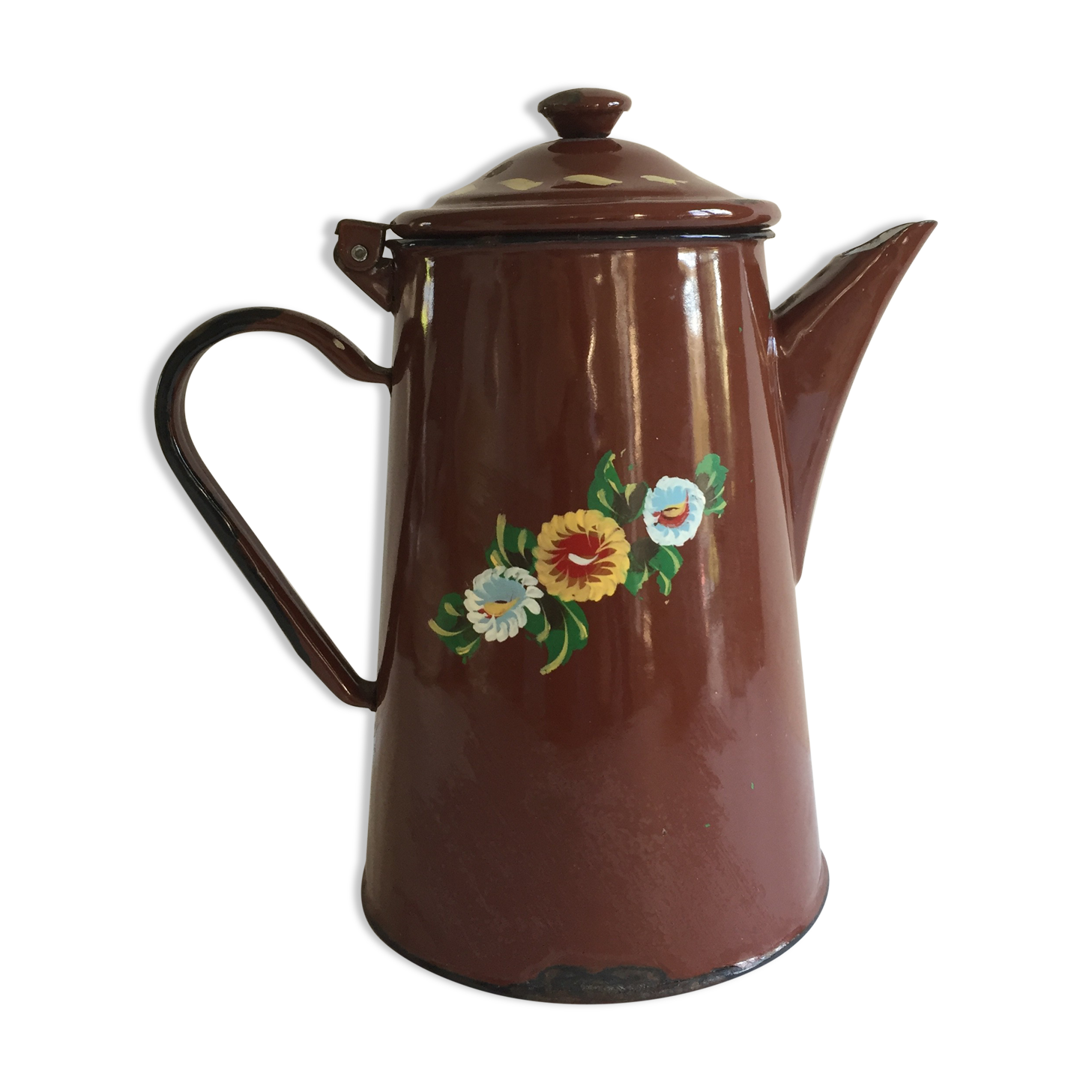 Cafetière émaillée Riess 0,75L Bleu Turquoise - Compatible Tous Feux Dont Induction