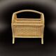Vintage wicker and bamboo magazine rack