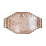 Art Deco pink glass top