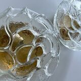 Pair of Brutalist Glass Sconces