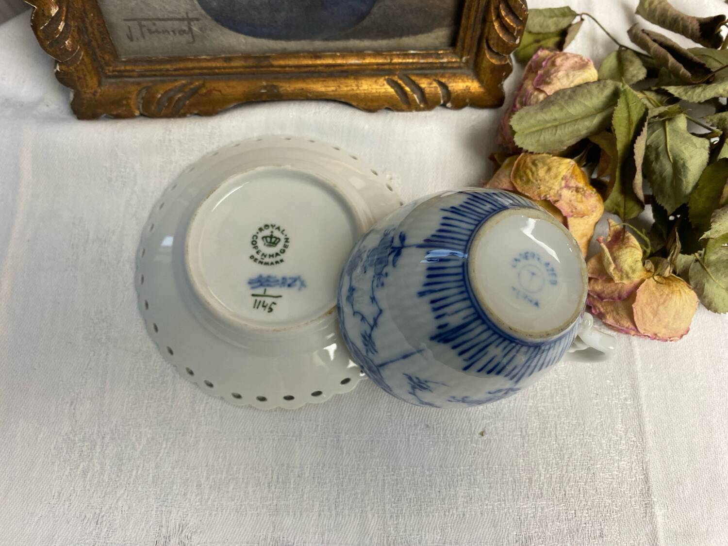 Royal Copenhagen Lace Cup and Saucer