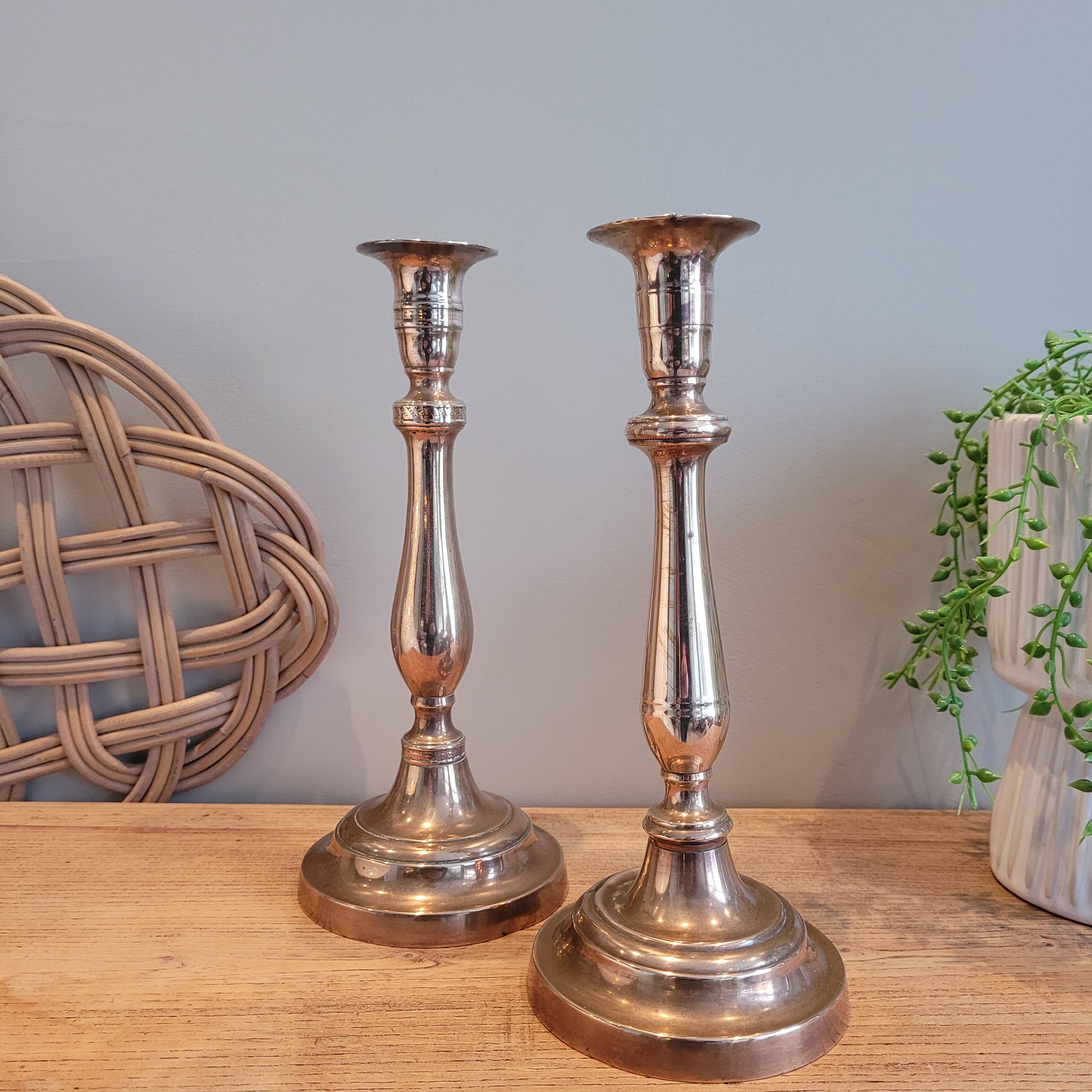 La Redoute x Selency pair of brass candlesticks18