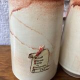 Set of 4 tall Vallauris stoneware goblets