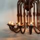 Large antique chandelier with 16 light arms