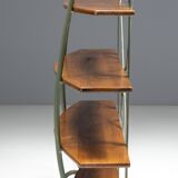 Bakery Display Rack with Iron Frame and Oak Shelves, France, 1920s