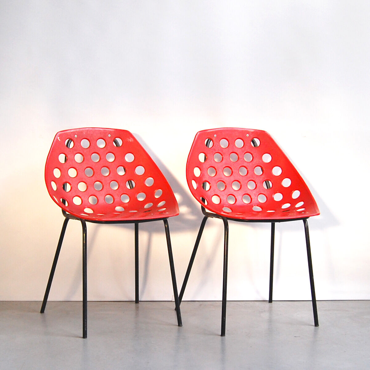Pair of shell chairs by Pierre Guariche for Meurop 1960s