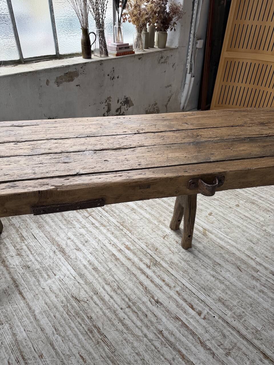 Brutalist popular art table XXL 3.5m/4m pine and oak