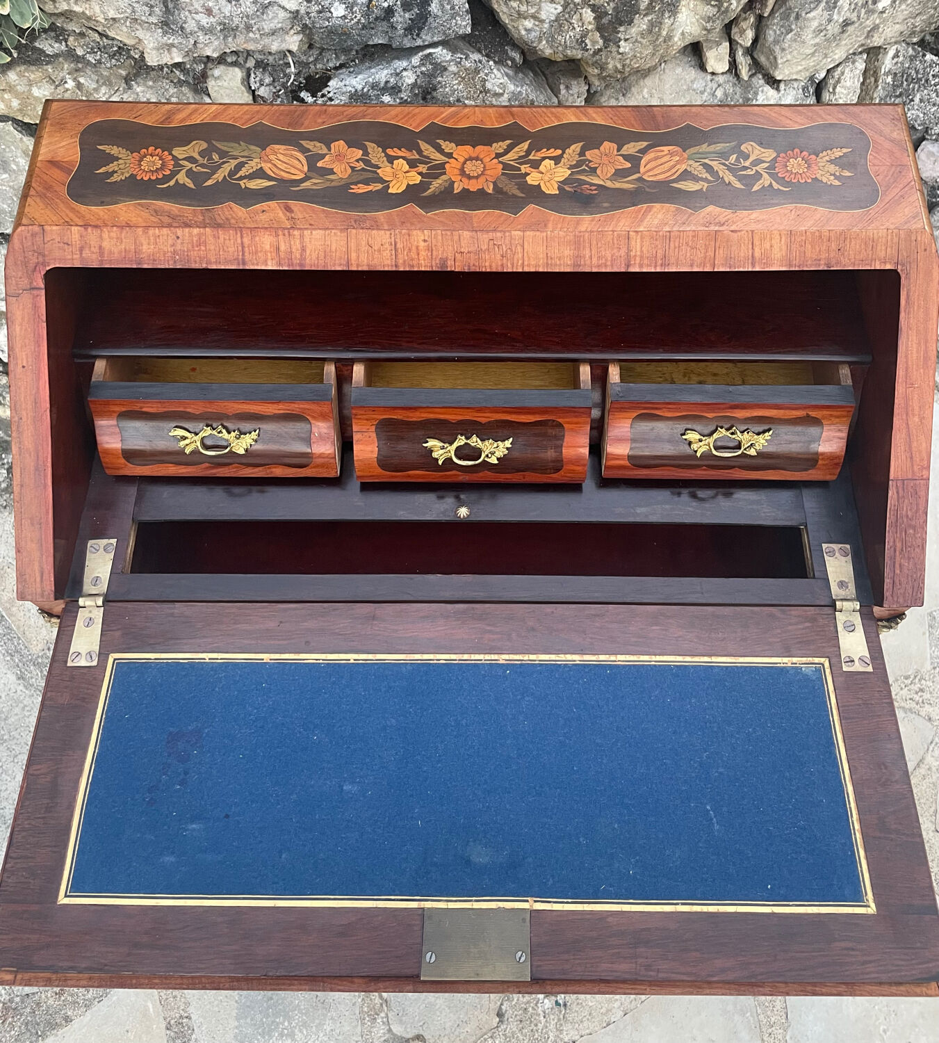 Small Napoleon III Sloping Desk in Marquetry