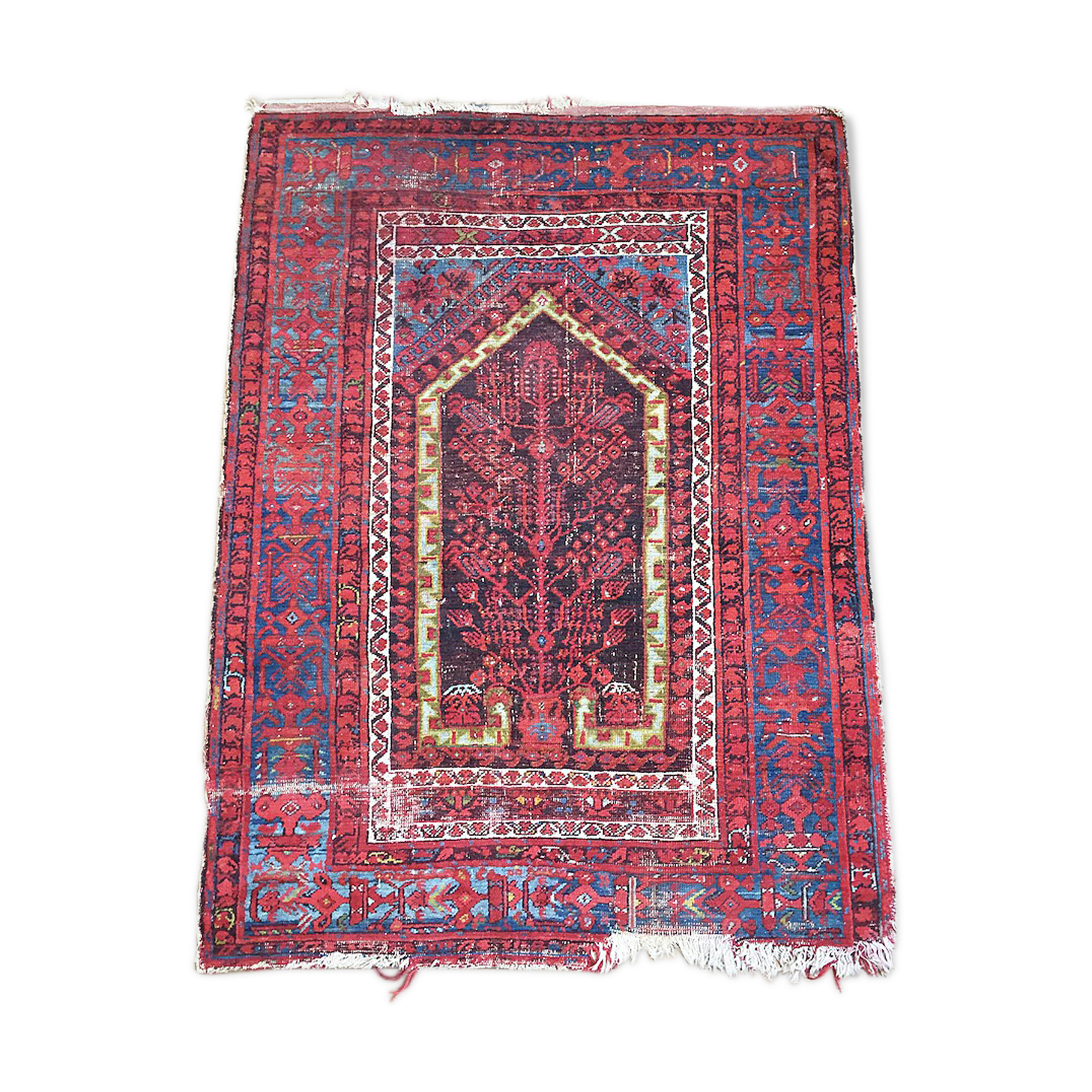 Ancient Kilim patterned Persian rug 151x111cm