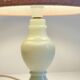 Lampe marbre blanc et lin vintage