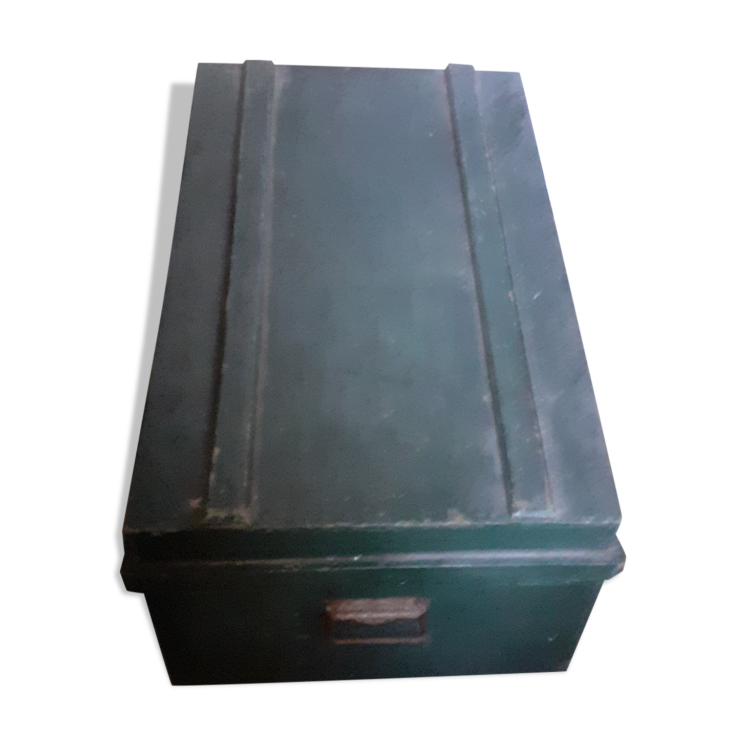 Old black wood trunk.