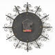 Metal wall clock, silvos, czechoslovakia, 1970s
