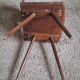 Old Alpine peasant chair from the 18th century – Heart-shaped cut-out violin backrest