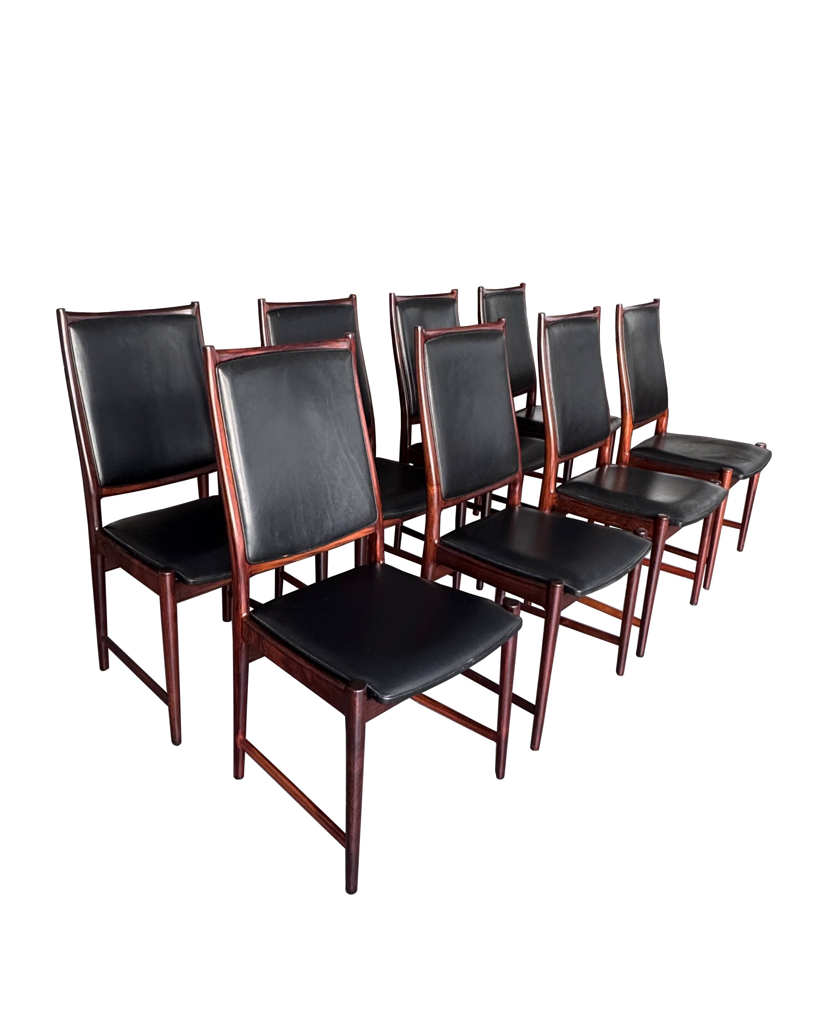 Torbjørn Afdal model "darby" rosewood dinning chairs