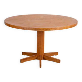 Round pine dining table, 1983