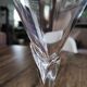 Set of 6 vintage white wine glasses in Light & Music crystal model Florian by Luigi Bormioli