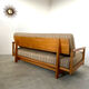 Old wooden sofa vintage brutalist design 60s
