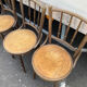 4 curved wooden bistro chairs