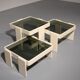 Gianfranco Frattini stacking tables for Cassina – original off-white lacquer