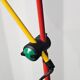 Veneta Lumi vintage floor lamp – colourful Italian design, adjustable arm.