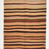 4x7 Rug For Farmhouse Room Vintage Kilim Rug, 139x215Cm