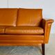 Mid-century vintage Danish 3-person sofa in cognac leather by Nili Stoppmøbler