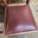 6 Art Deco period chairs in mahogany and leather