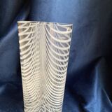 Swedish vase signed Kosta Boda blown with wavy and spiral stripes