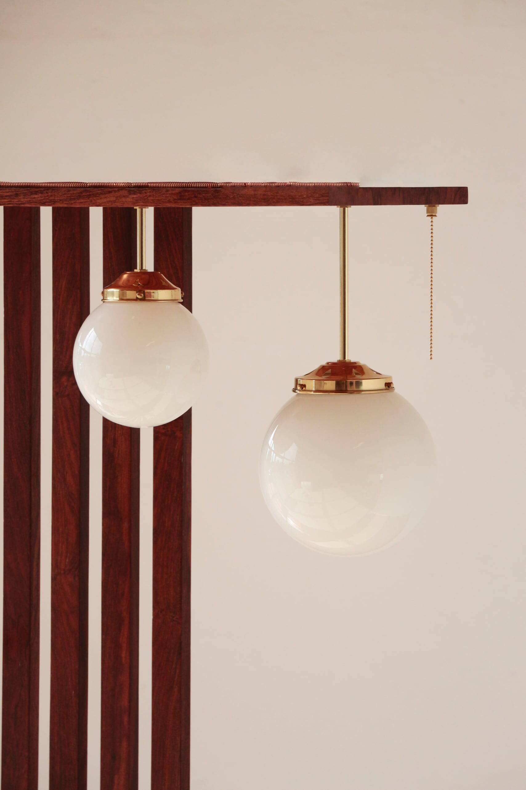 Illuminated Room Divider - Rosewood & Brass