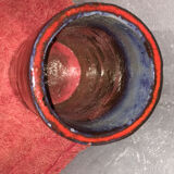 Red ceramic vase