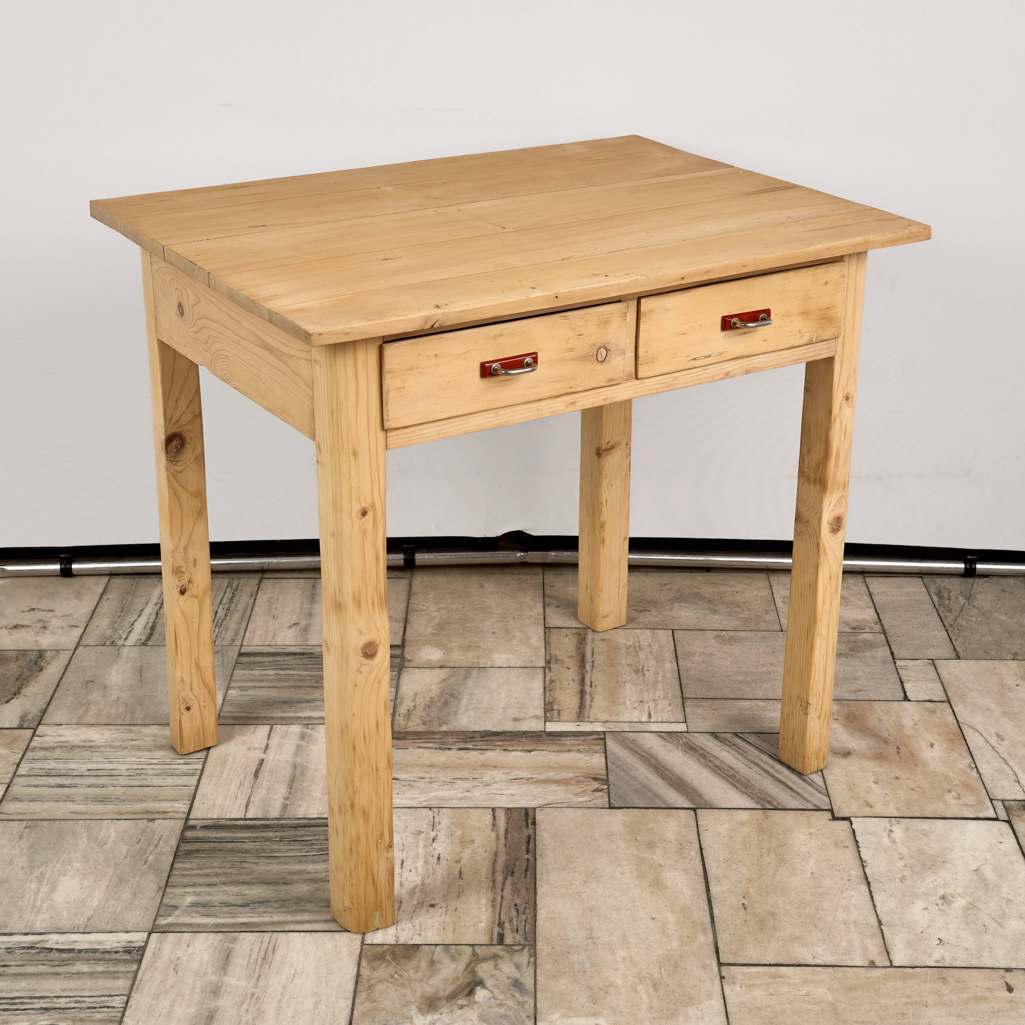 Vintage Wooden Table, 1940s, Czechoslovakia