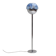 Lampadaire en chrome et verre de Murano bleu, 1970s