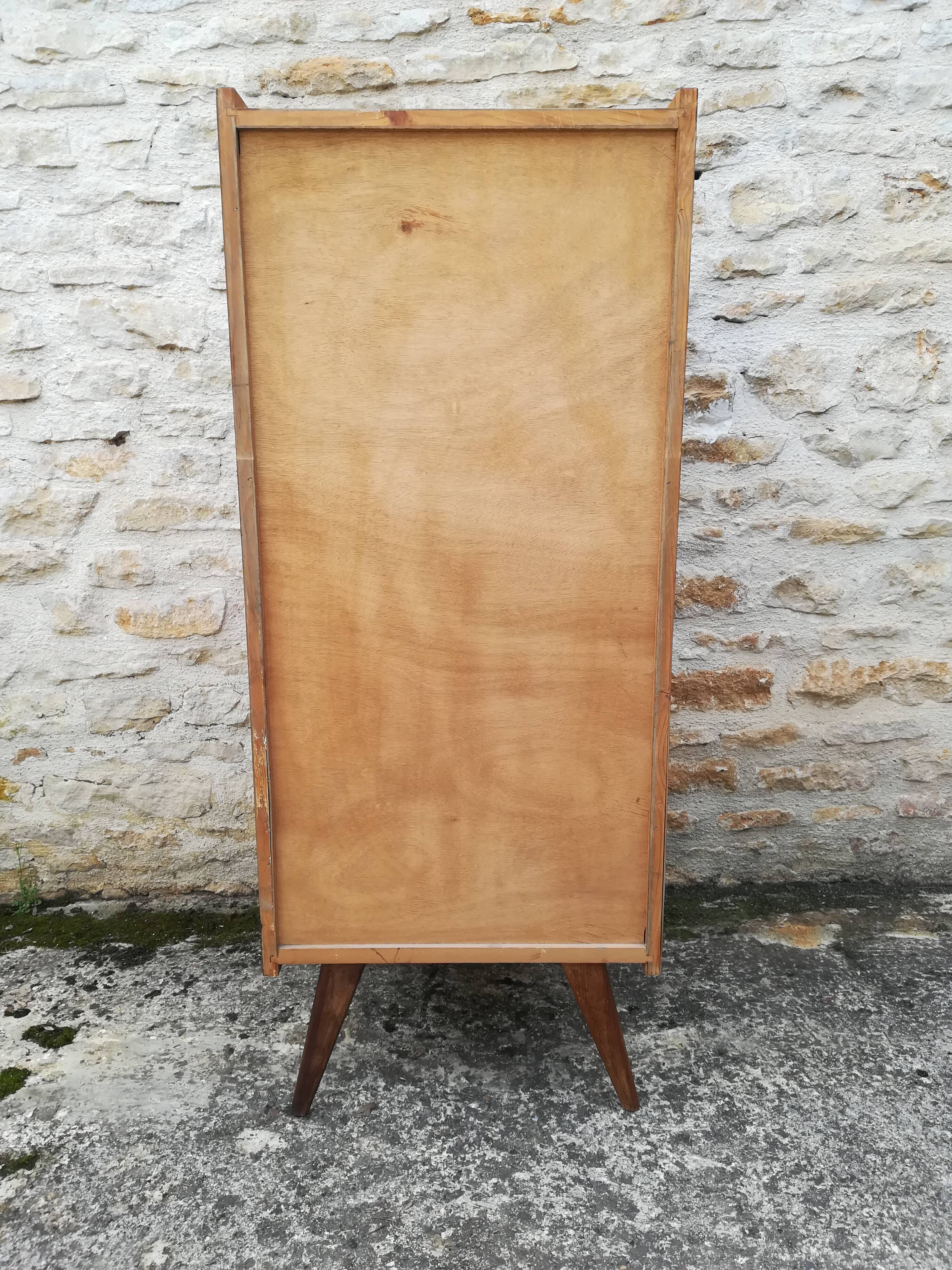 High rattan chest of drawers