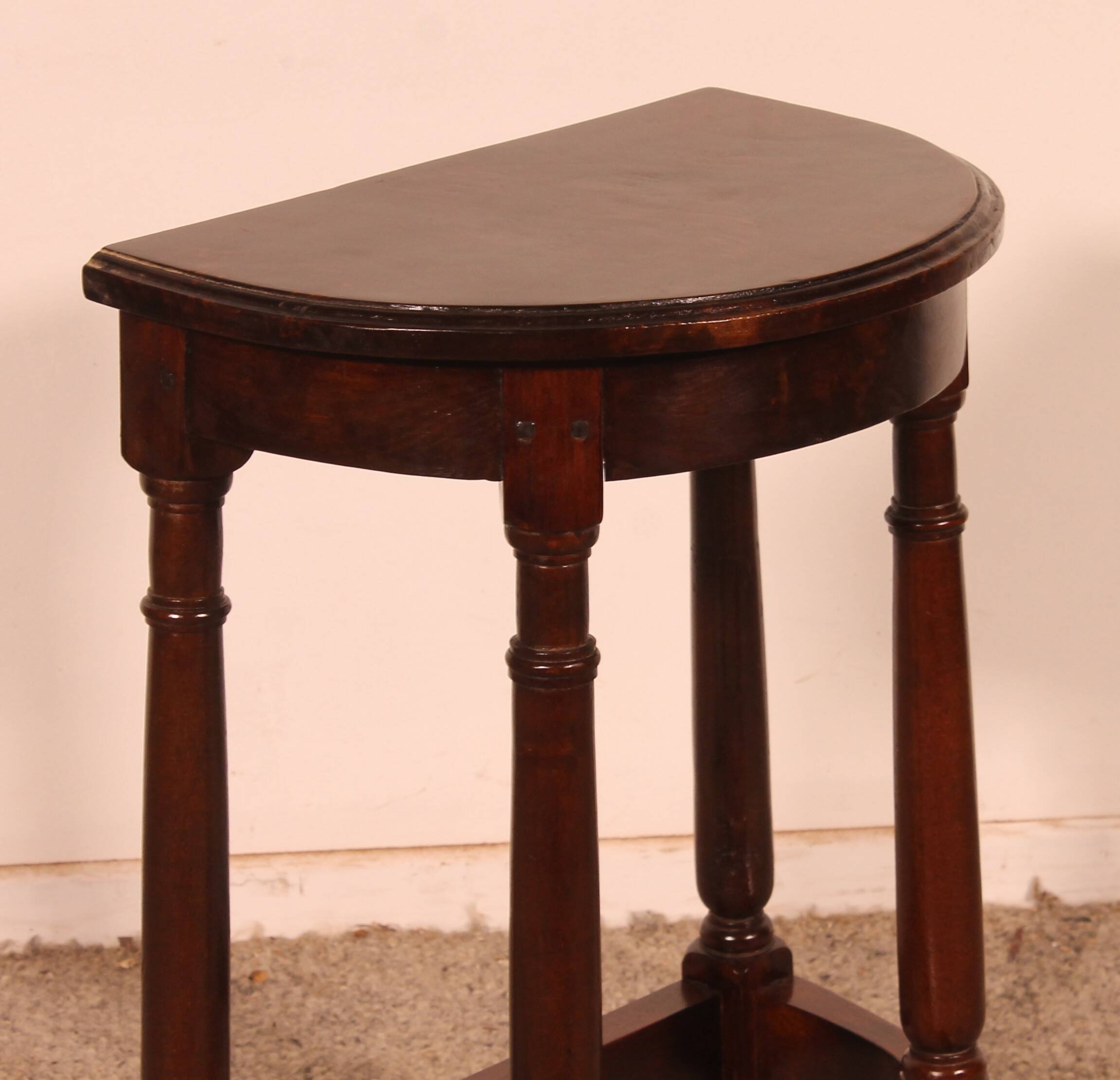 walnut side table in high period style