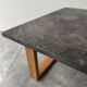 Vintage Belgian slate & oak coffee table, 1970s