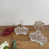 Vintage perfume bottle and spray.