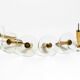 70s set of 6 coat hooks made of brass and plexiglass Vereinigte Werkstätten