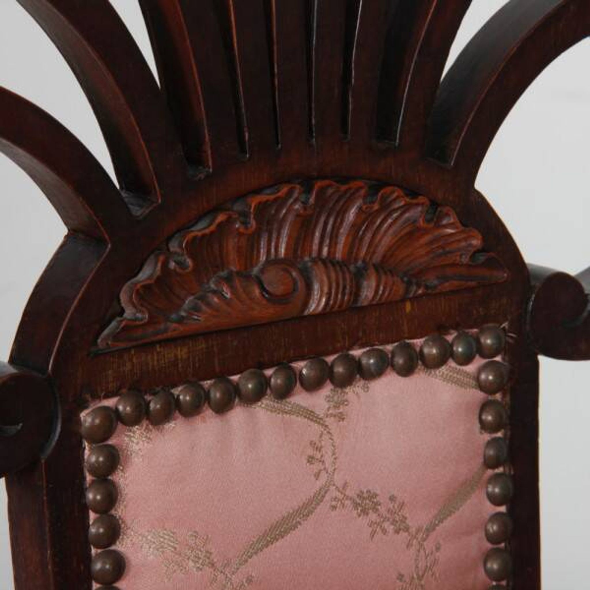 English armchair attributed to J.S. Henry, late 19th century.