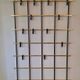 Wall mounted brass and metal coat and hat rack, 1960s