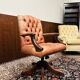 Chaise de bureau Chestfield couleur saumon