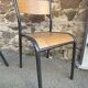 Lot de 8 chaises industrielles école  vintage collectivités mullca delagrav