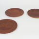 Set of six scandinavian teak plates