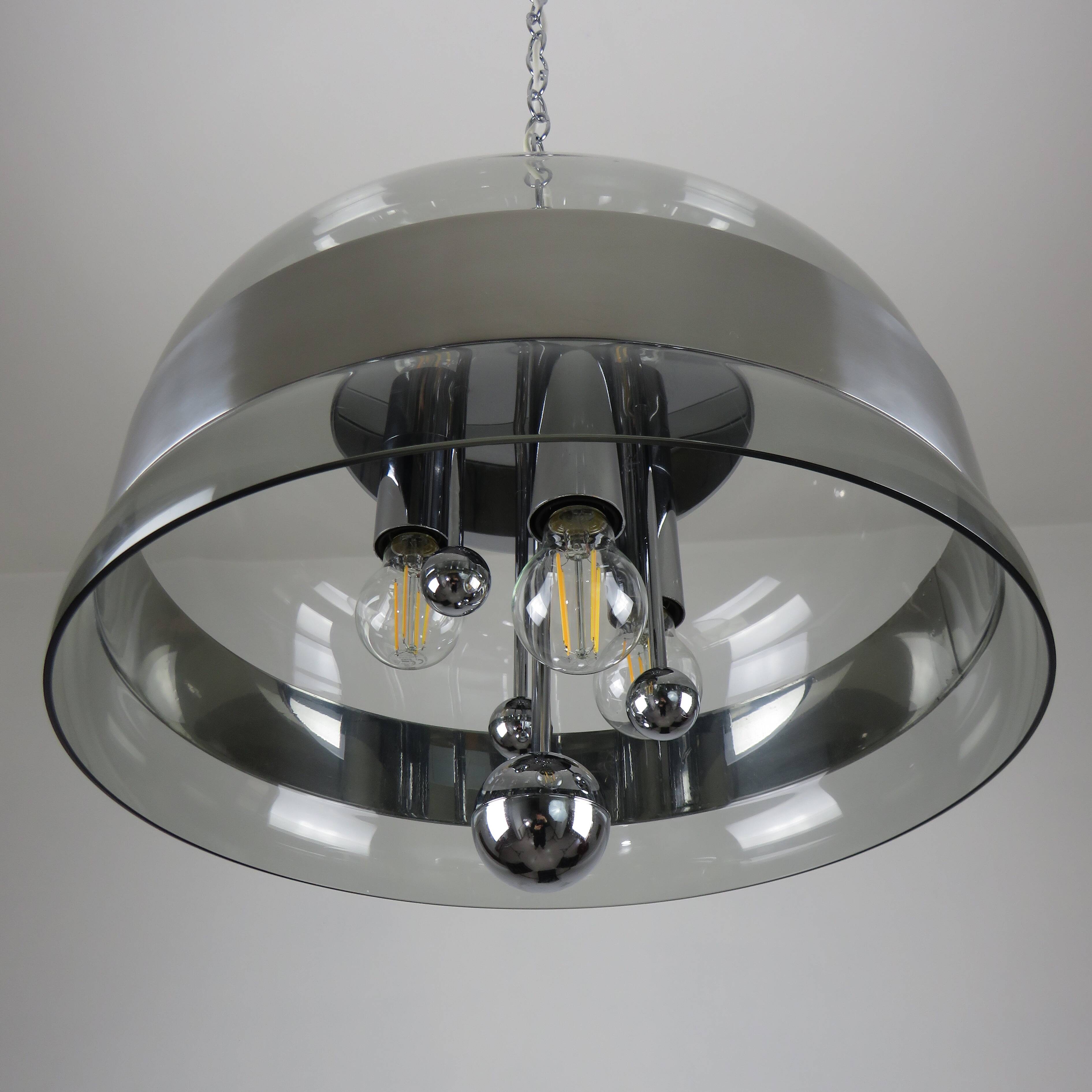 Space Age pendant light from Doria studio (Doria Leuchten Germany) 1970s