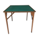 Ancienne table a jeu pliante marque rb et plateau feutrine verte vintage