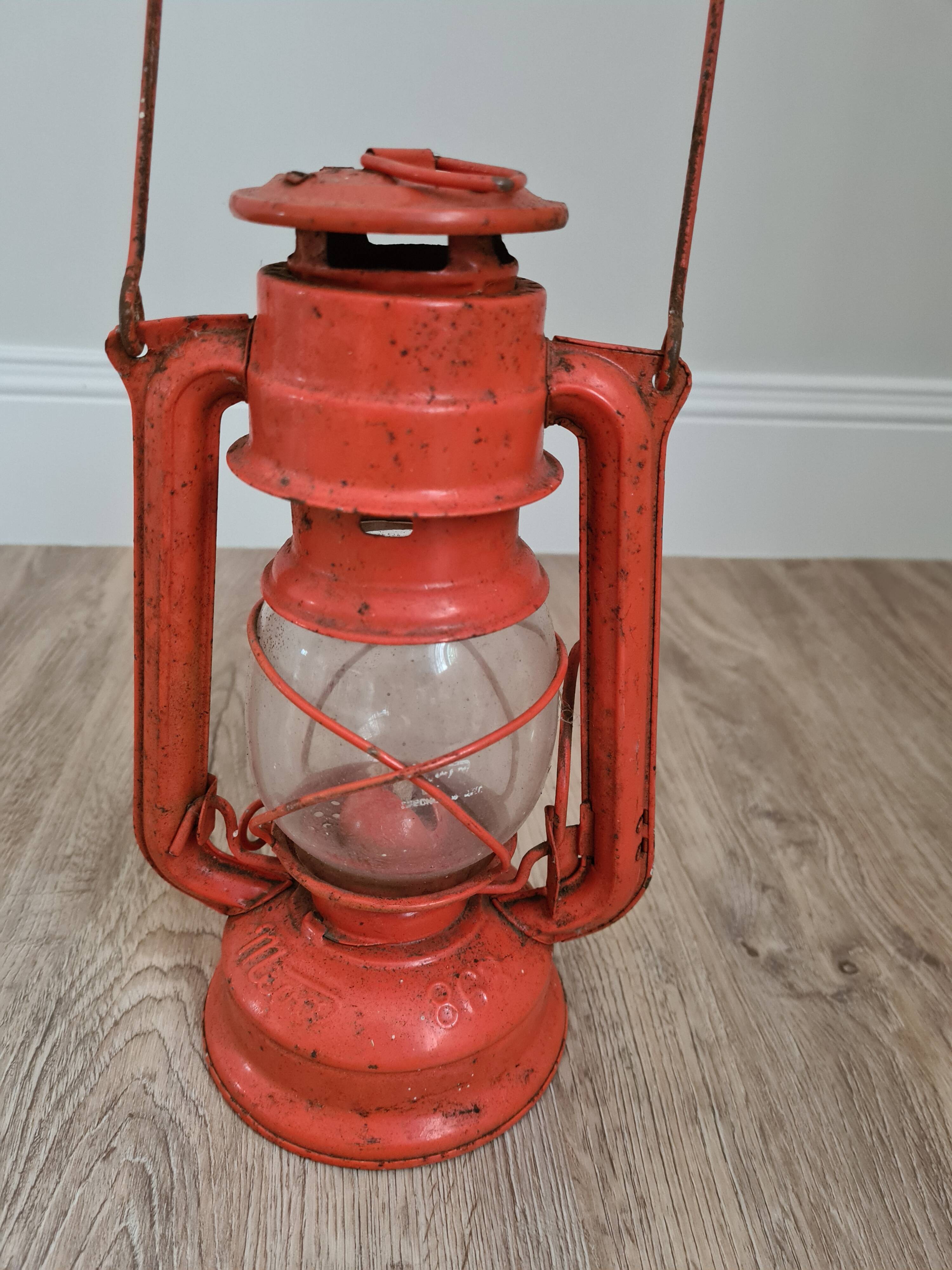 Old orange oil lamp vintage