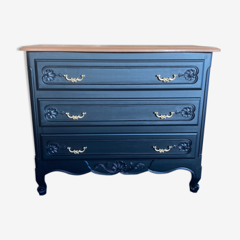 Chest of drawers 3 drawers type Louis xv