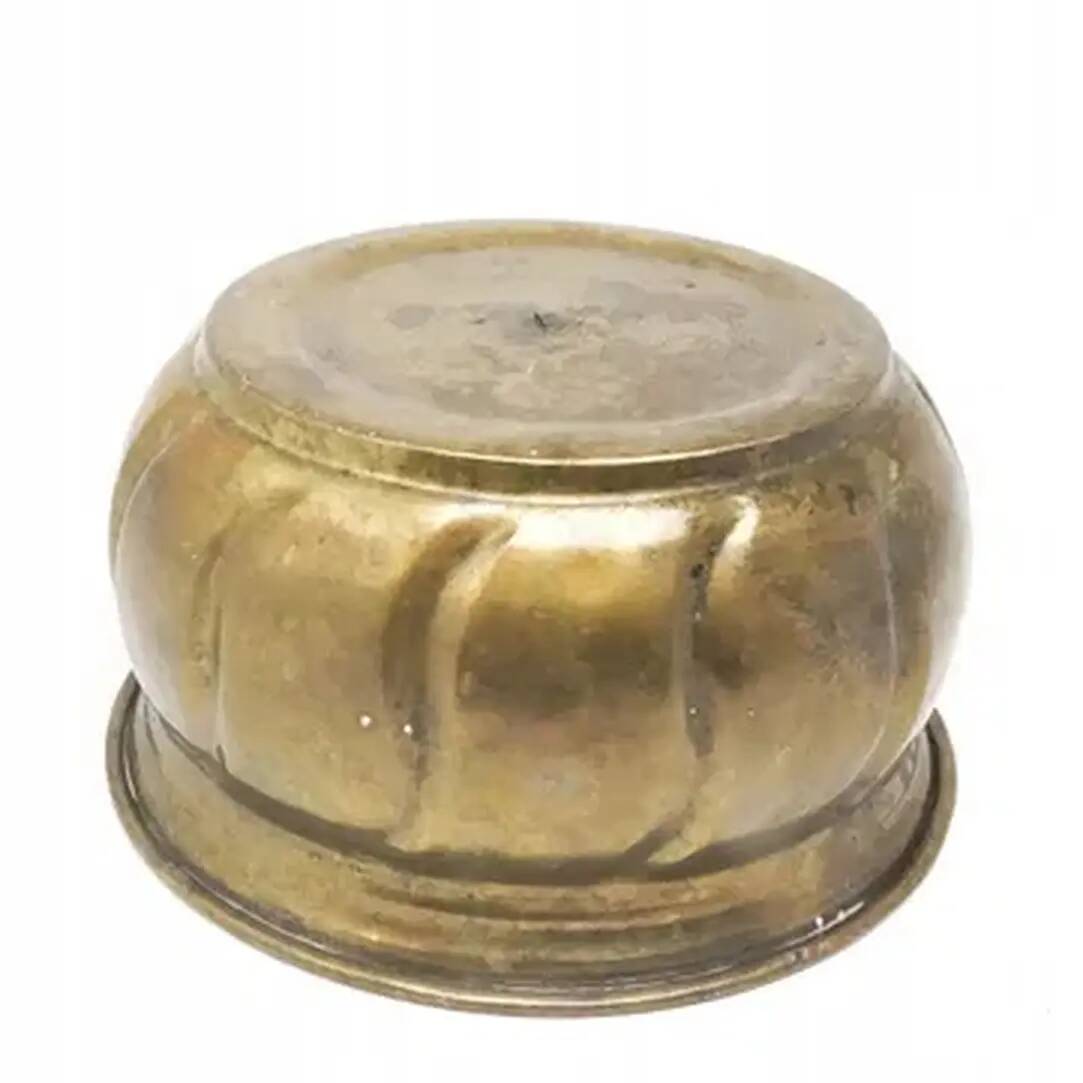 Art Deco flowerpot cover, brass, Poland, 1970s