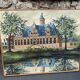 Painting monument architecture netherlands signed by Willem Heytman vintage