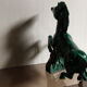 Green earthenware horse