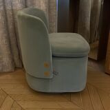 Fauteuil velours vert